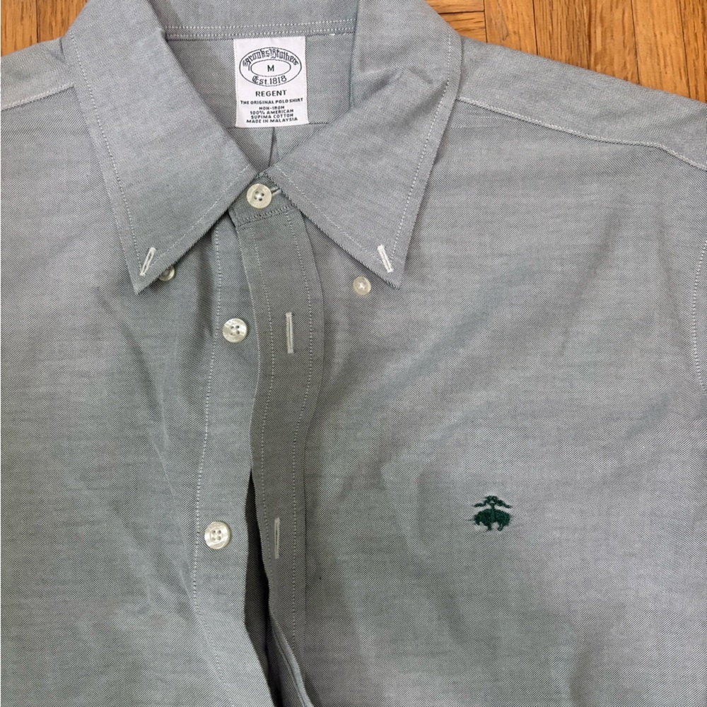 Brooks Brothers Light Gray Men's Button Down Shirt